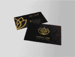 1000 Business Cards, Gold Foil Matt Lamination 400gsm