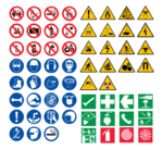 Road and safety Signs Sticker