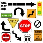 Road and safety Signs Sticker