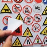 Road and safety Signs Sticker