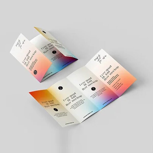 1000 Brochure Real Size (Gate Fold) Woodfree paper 100gsm