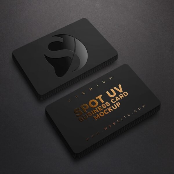 1000 Business Cards, Gold Foil Matt Lamination 400gsm