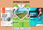 10000 Flyers A4 Real Size, 170 GSM Glossy Paper