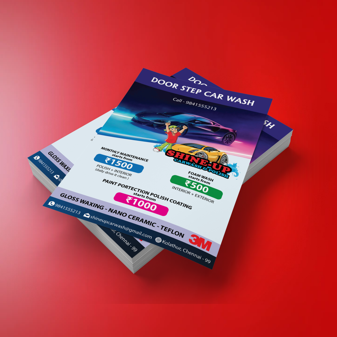 20,000 Flyers A6 Real Size, 170 GSM, Glossy Paper