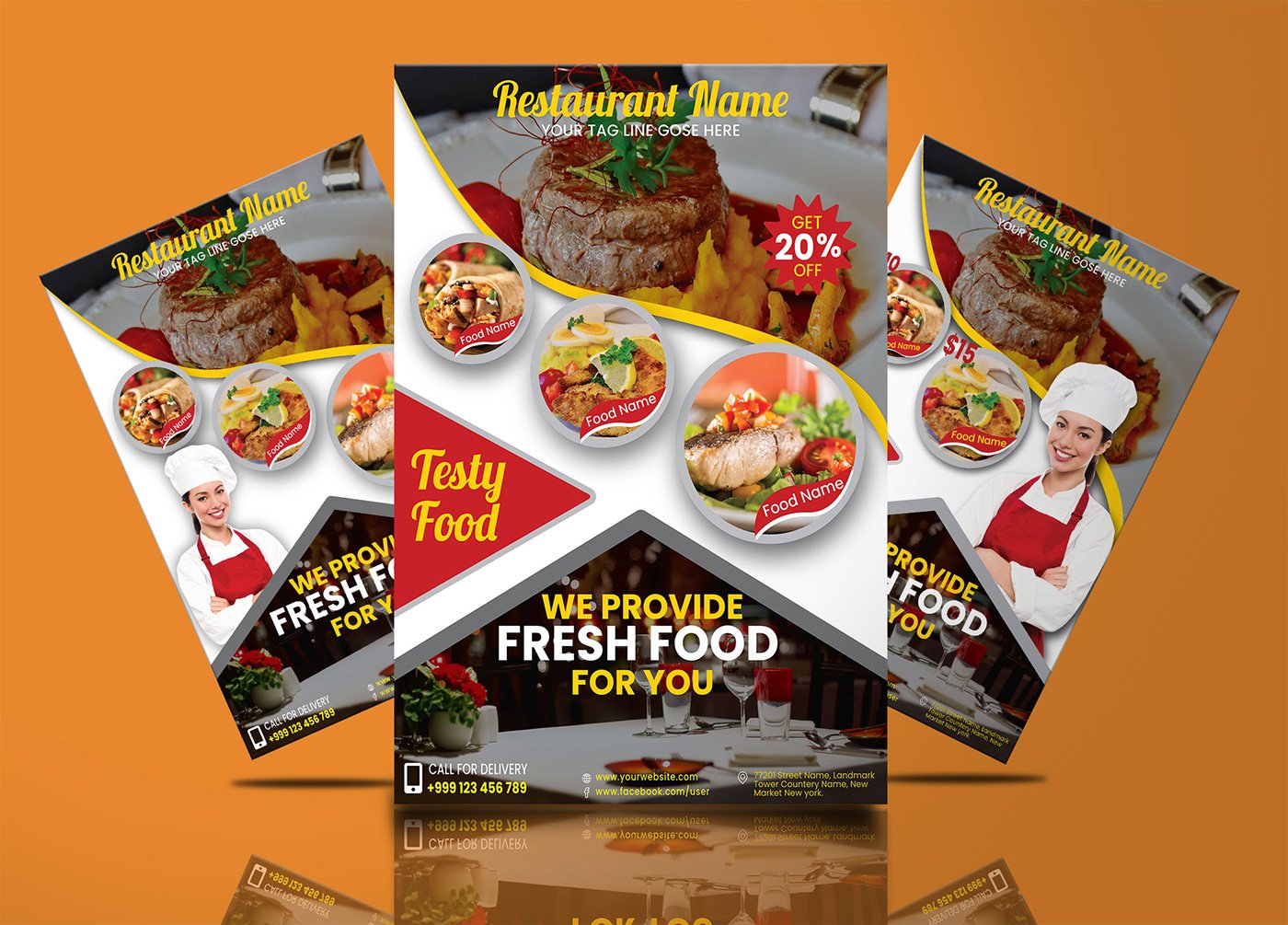 2000 Flyers A4 Real Size, 170 GSM Glossy Paper