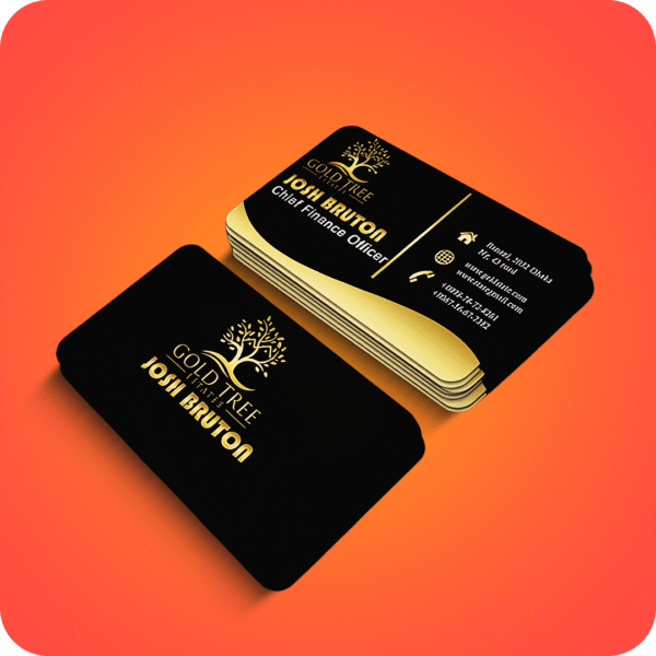 1000 Rounded Corner Gold Foil Spot UV Matt Lamination 400gsm