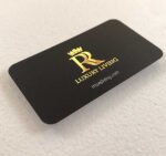 1000 Business Cards, Matt Laminated, Gold Foil, Round Corners