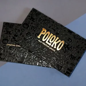 1000 Square Corner Gold Foil Spot UV Matt Lamination 400gsm