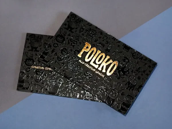 1000 Square Corner Gold Foil Spot UV Matt Lamination 400gsm